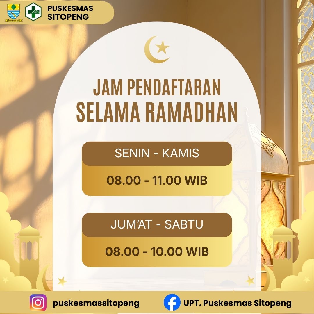 Jam Pendaftaran Selama Ramadhan