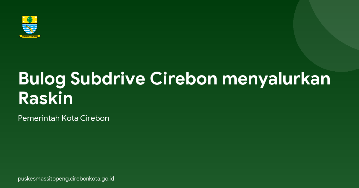 Bulog Subdrive Cirebon menyalurkan Raskin
