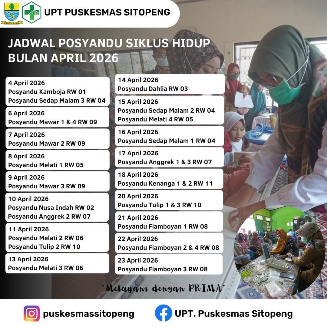 JADWAL POSYANDU BULAN APRIL 2026