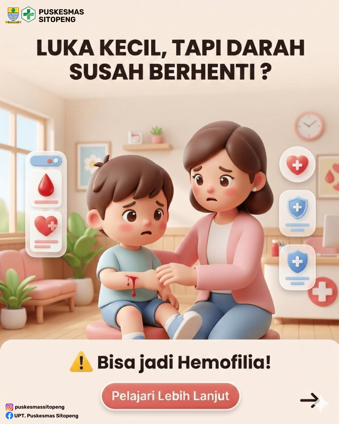 Luka kecil tapi darah susah berhenti