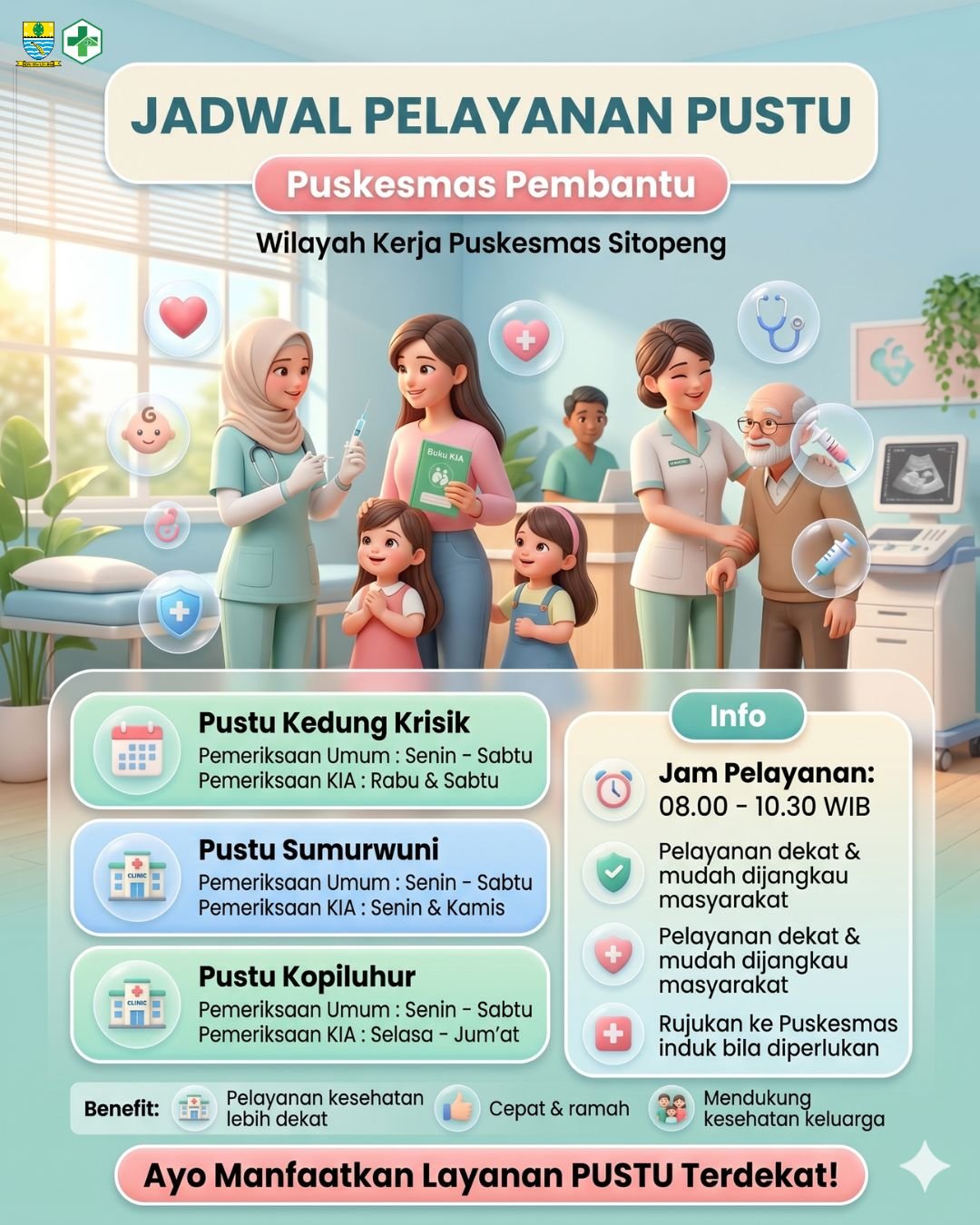 Jadwal Pelayanan PUSTU