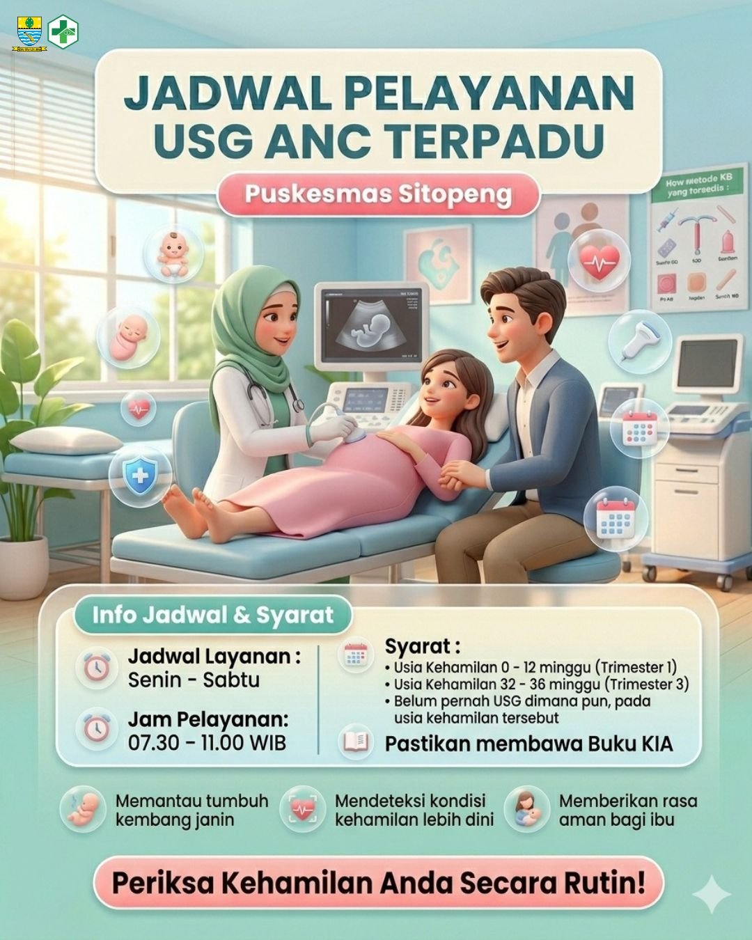 Jadwal Pelayanan USG ANC Terpadu