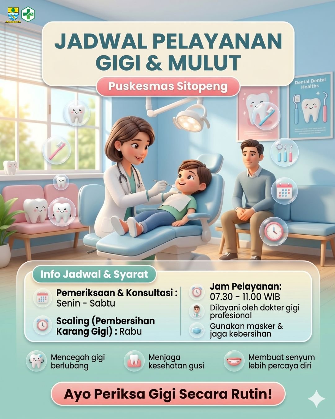 Jadwal Pelayanan Gigi dan Mulut